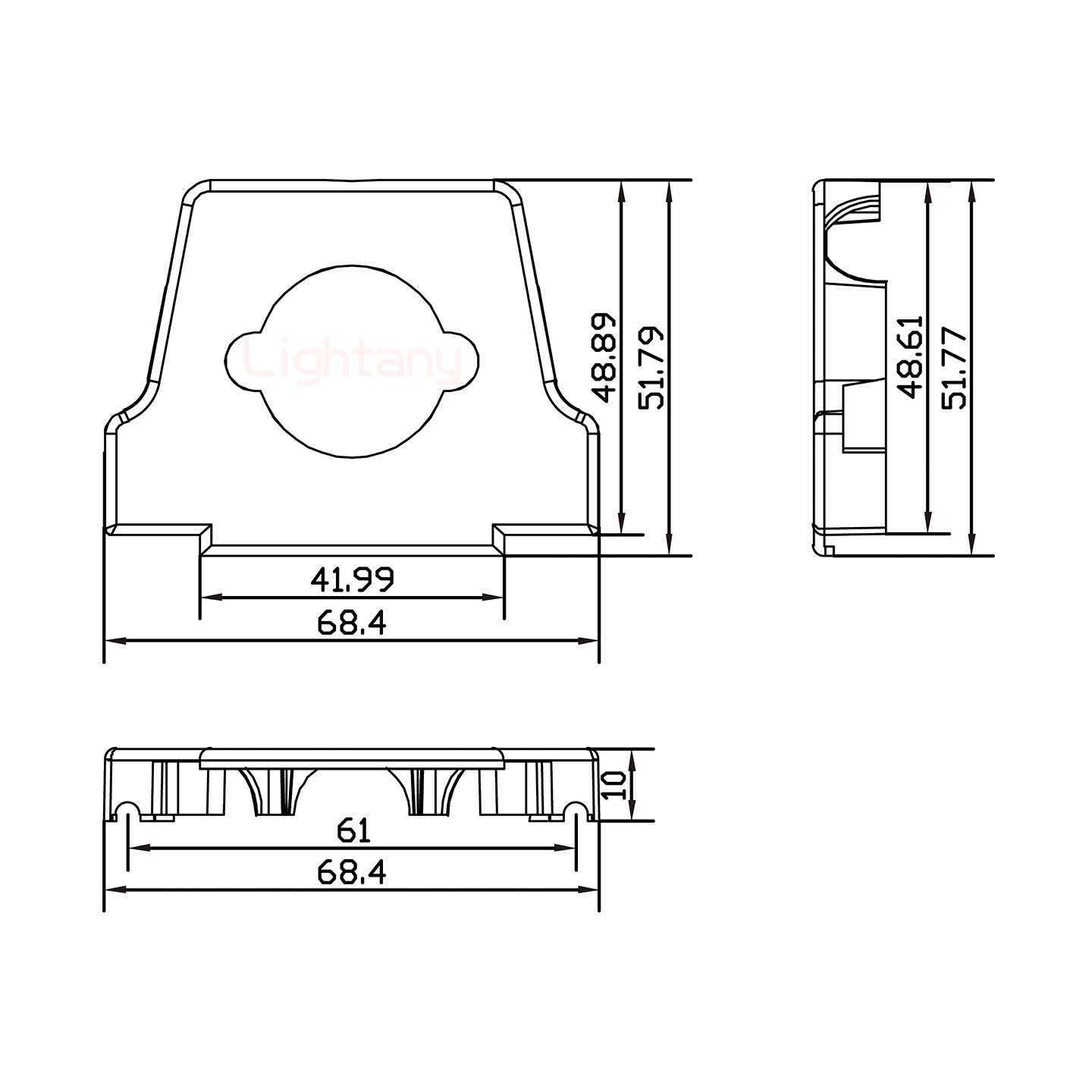 HDB78公焊線+金屬外殼2252三個出線孔12mm