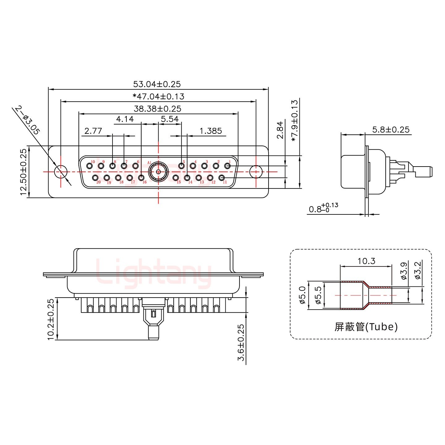 21W1母頭焊線+防水接頭/線徑5~11mm/射頻同軸75歐姆