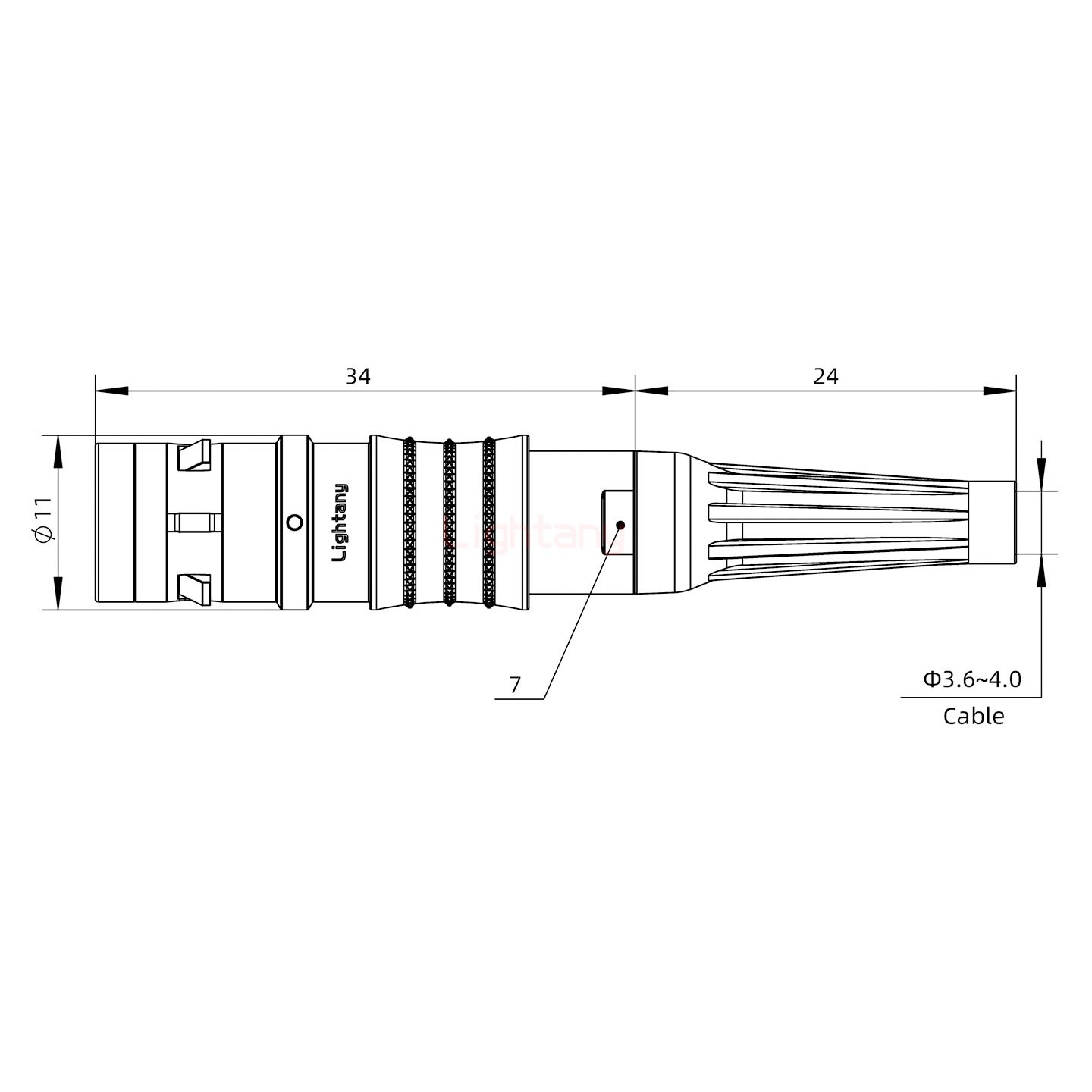 FGG.0K.005.CLAC40Z推拉自鎖帶護套直式插頭