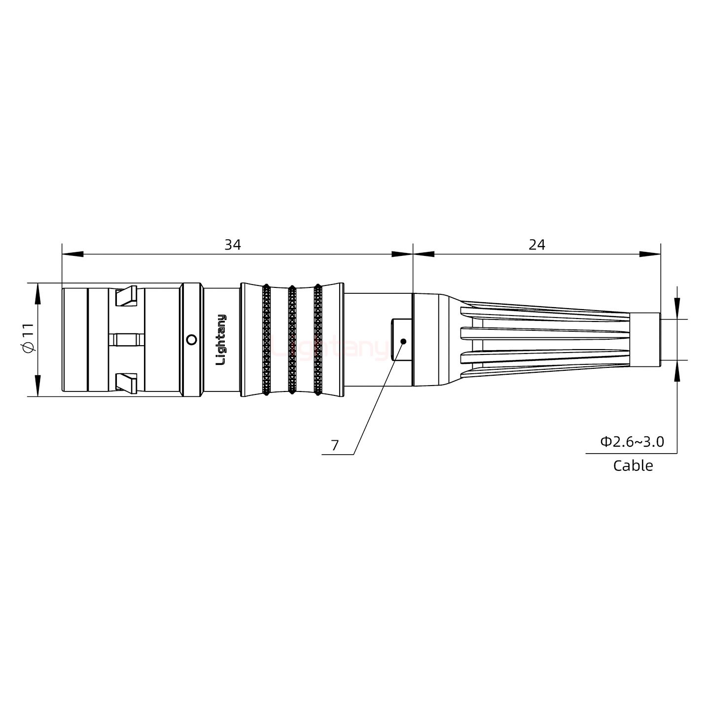 FGG.0K.002.CLAC30Z推拉自鎖帶護套直式插頭