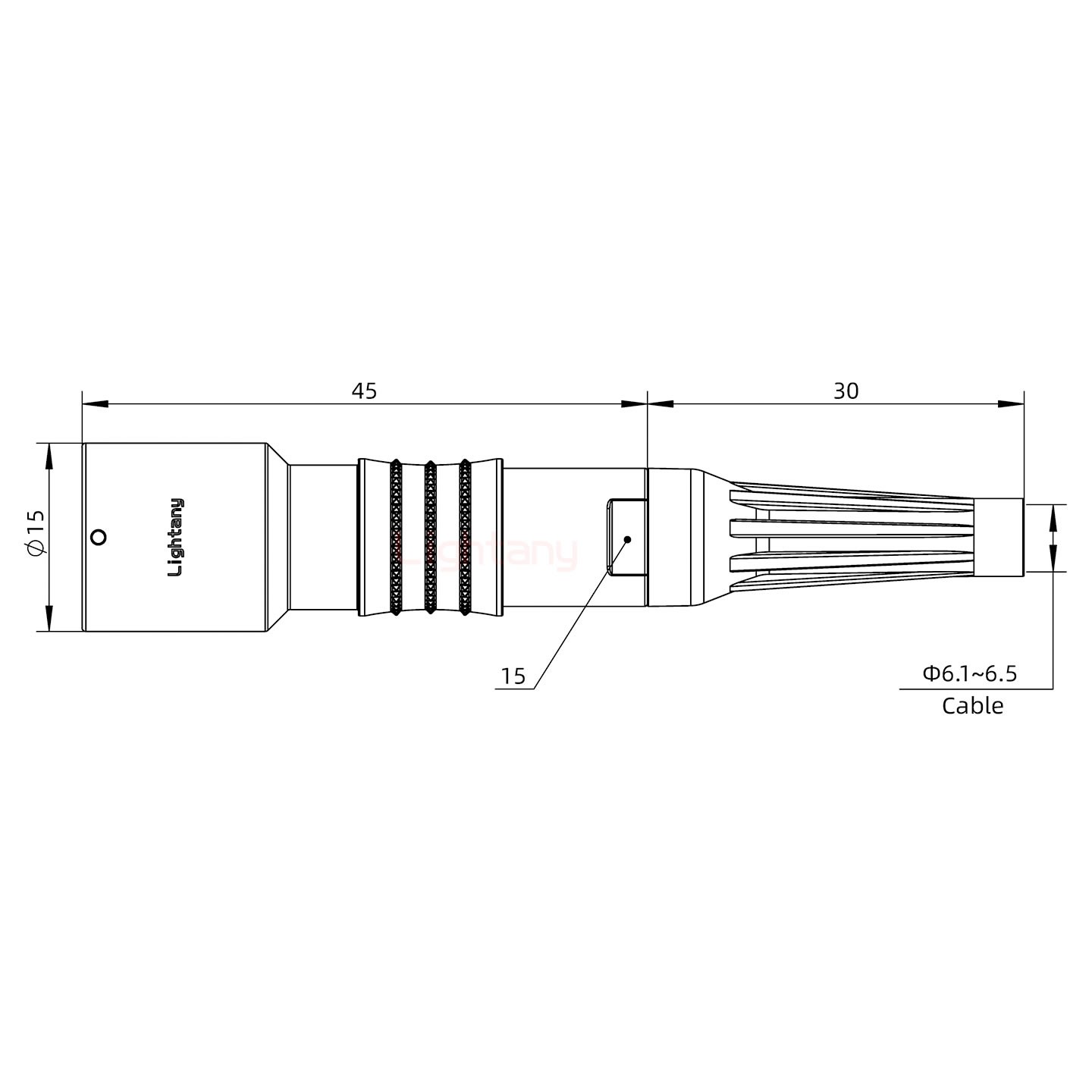 PHG.1K.003.CLAC65Z推拉自鎖帶護(hù)套浮動插座