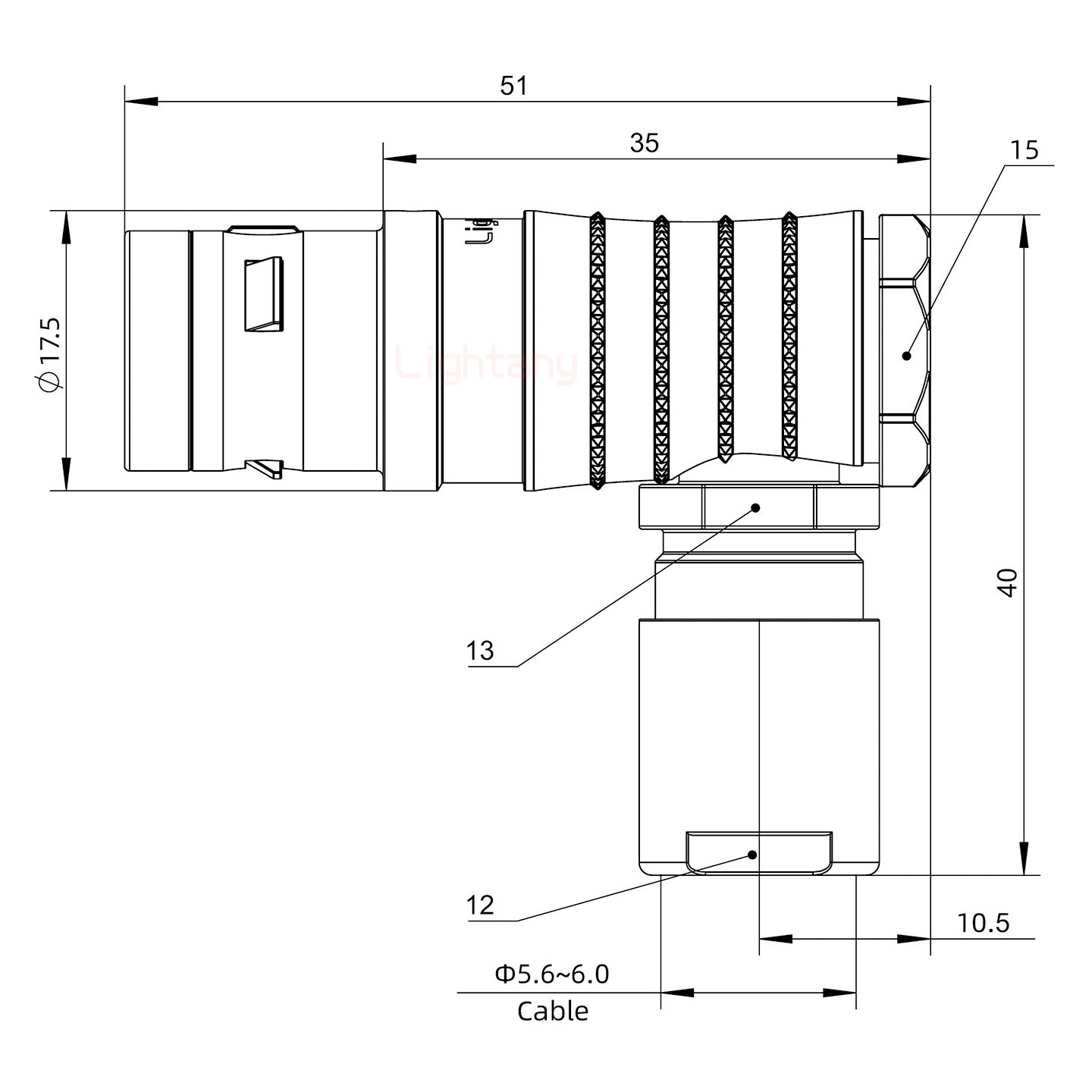 FHG.2K.010.CLAC60推拉自鎖彎式插頭