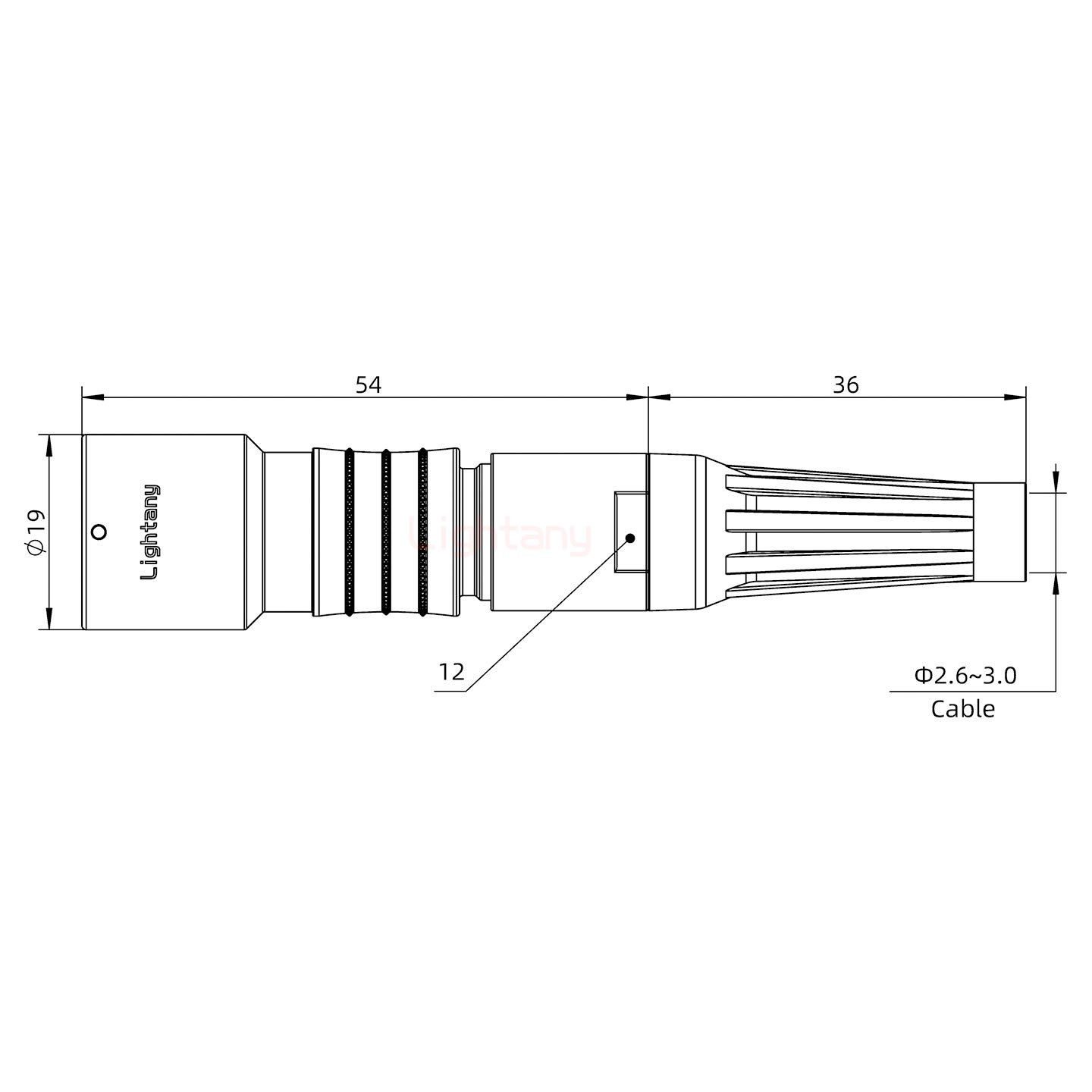 PHG.2K.002.CLLC30Z推拉自鎖帶護套浮動插座